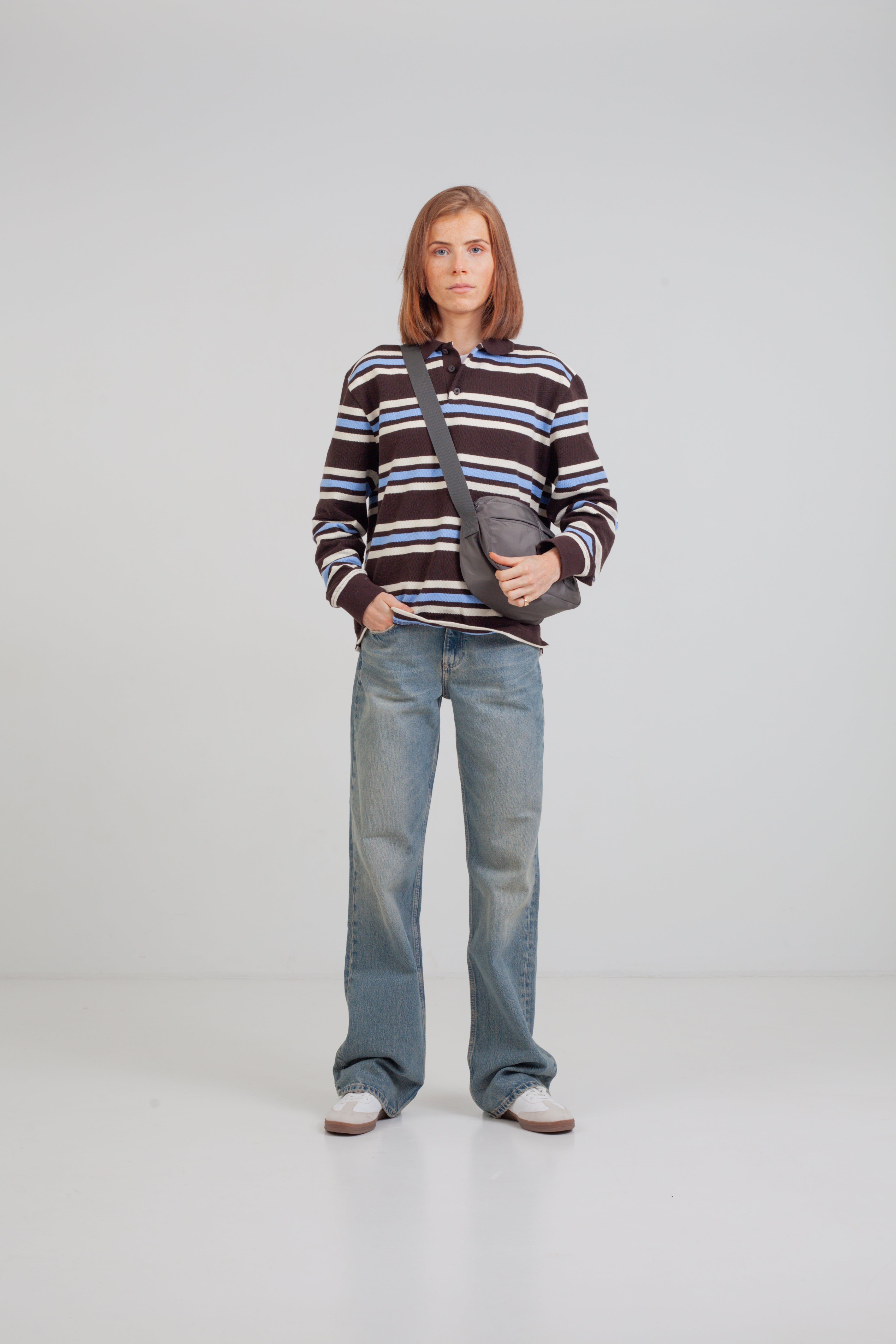 Messenger crossbody taske - mørkegrå